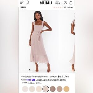 NWT Show Me Your Mumu Midi Dress